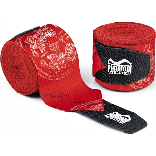 Боксерские бинты Phantom Muay Thai Red 400cm. (4м.)