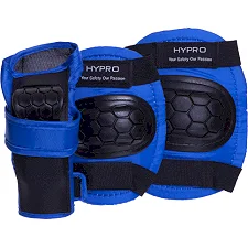 Защита для роликов детская наколенники налокотники перчатки HYPRO HP-SP-B104 (Черный-синий)