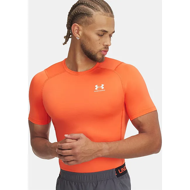 Мужская футболка компрессионная UNDER ARMOUR HG Armour Comp SS оранжевый