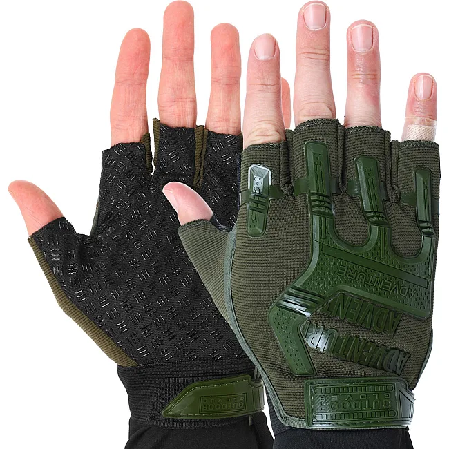 Тактические перчатки
 без пальцев
 ADVENTURE BC-4926 (Оливковый)