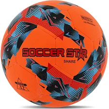 Футбольный мяч HYBRID TECNOLOGY SHINE SOCCER STAR SHARE FB-6046 №5 PU (Оранжевый)