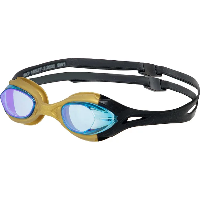 Окуляри для плавання райдужні юніорські лінзи MADWAVE
 ROCKET RAINBOW JUNIOR M043009 (Золотий-чорний)