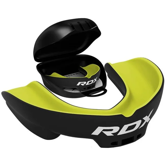 Капа для бокса RDX 3w взрослая (возраст 12+) Black/Green