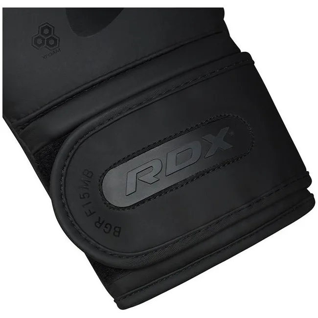 Боксерские перчатки RDX F15 Noir Matte Black (капа в комплекте)