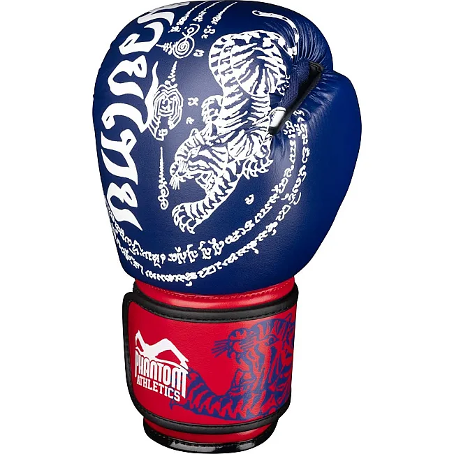 Боксерские перчатки Phantom Muay Thai Blue (капа в подарок)