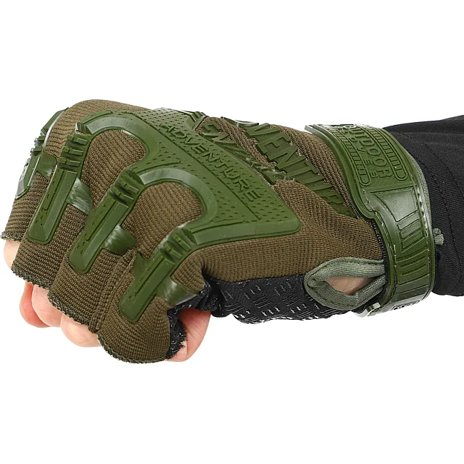 Тактические перчатки
 без пальцев
 ADVENTURE BC-4926 (Оливковый)