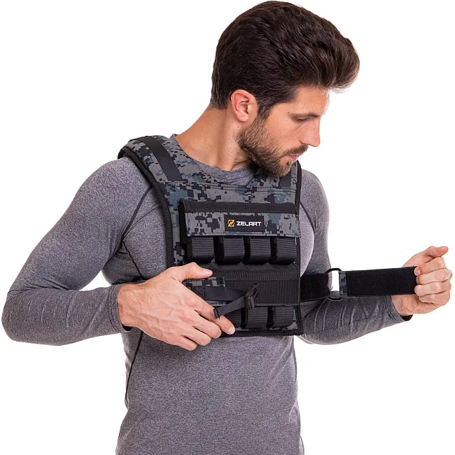 Утяжелительный жилет
 с регулируемым весом ZELART
 WEIGTH VEST TA-7817-16 вес-1-16кг