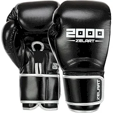 Перчатки для бокса композитная кожа ZELART BO-3880 (Черный)