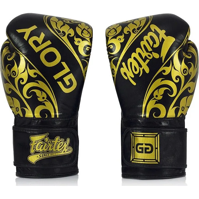 Боксерские перчатки Fairtex BGVG2 Velcro Black (бинты в комплекте)