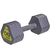 Гантель цельная с полиуретановым покрытием 1штука ZELART TA-2678-8 1шт 8кг