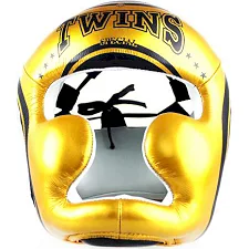Боксерский шлем Twins Fancy FHGL3-TW4 Black Gold