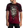 Футболка AFFLICTION Medusa`s Revenge SS Rev Tee Burgandy Black