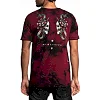 Футболка AFFLICTION Medusa`s Revenge SS Rev Tee Burgandy Black