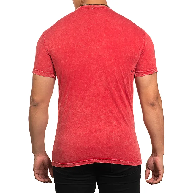 Футболка мужская AFFLICTION Toxic Wrath A25797 Cherry Lava Wash