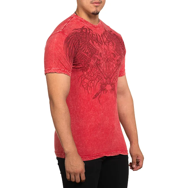 Футболка мужская AFFLICTION Toxic Wrath A25797 Cherry Lava Wash