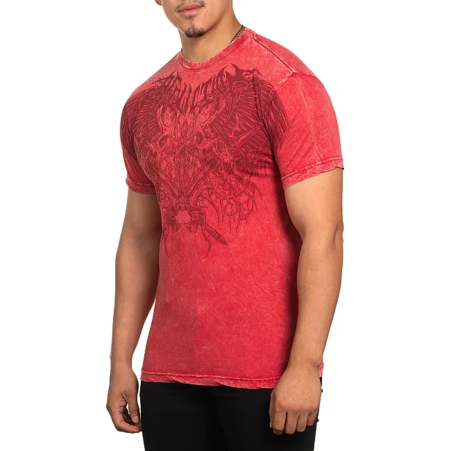Футболка мужская AFFLICTION Toxic Wrath A25797 Cherry Lava Wash