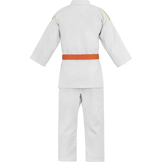 Кімоно для дзюдо Adidas Club з золотими смугами на плечах (білий) J350P
