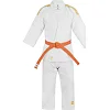 Кімоно для дзюдо Adidas Club з золотими смугами на плечах (білий) J350P