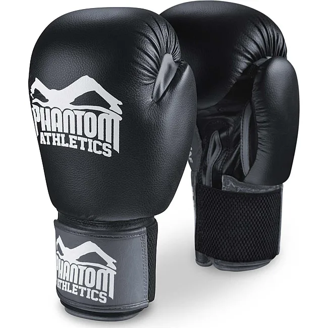 Перчатки для бокса PHANTOM Ultra Black (капа в подарок)