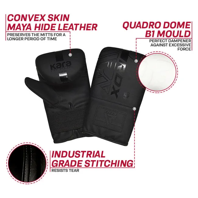 Рукавички снарядні RDX F6 Kara Boxing Black