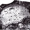 Рашгард VENUM Santa Muerte 3.0 Short Black White