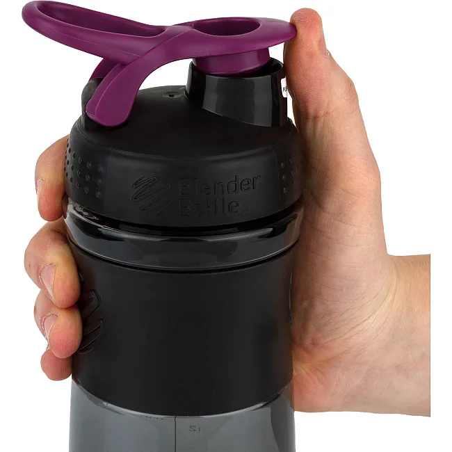 Спортивный шейкер-бутылка BLENDERBOTTLE SportMixer Flip 20oz/590мл Black/Plum