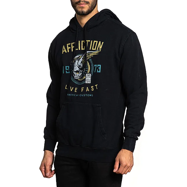 Толстовка Affliction Whiskey Smash Hood A24547 Black Lava Wash
