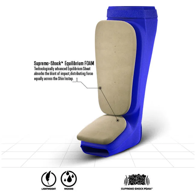 Защитные щитки для ног RDX Hosieri Shin Instep Guard Blue