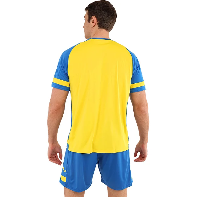 Футбольна форма комплект футболка та шорти JOMA LIDER 104285-907 4 (Жовтий-синій)