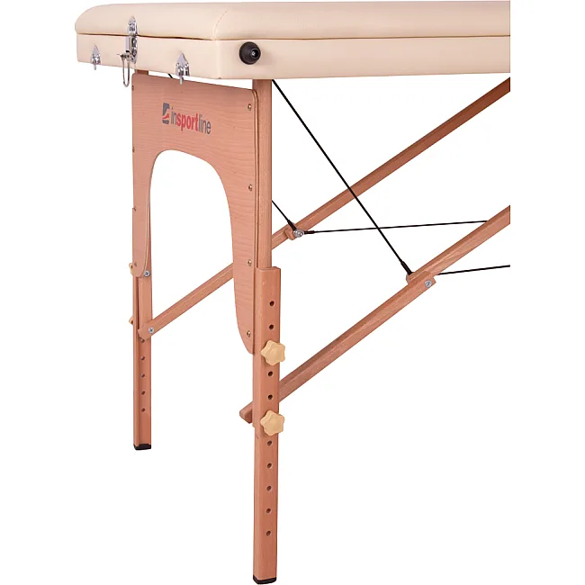Масажний стіл inSPORTline Japane 3-Piece Wooden - кремово-жовтий