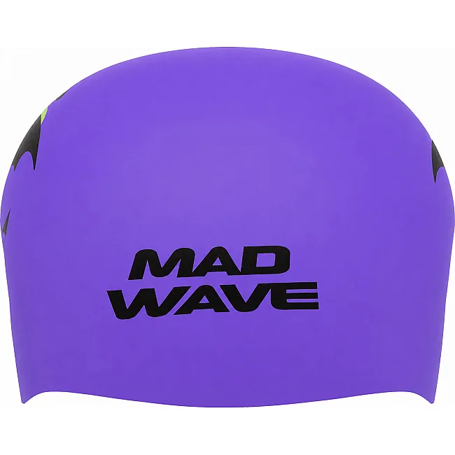 Двухсторонняя шапочка для плавания силиконовая для взрослых MADWAVE Cuties reversible M055432 (Фиолетовый-салатовый)
