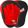 Лапа боксерская изогнутая тренировочная PU HARD TOUCH BO-4457 (Черный-красный)