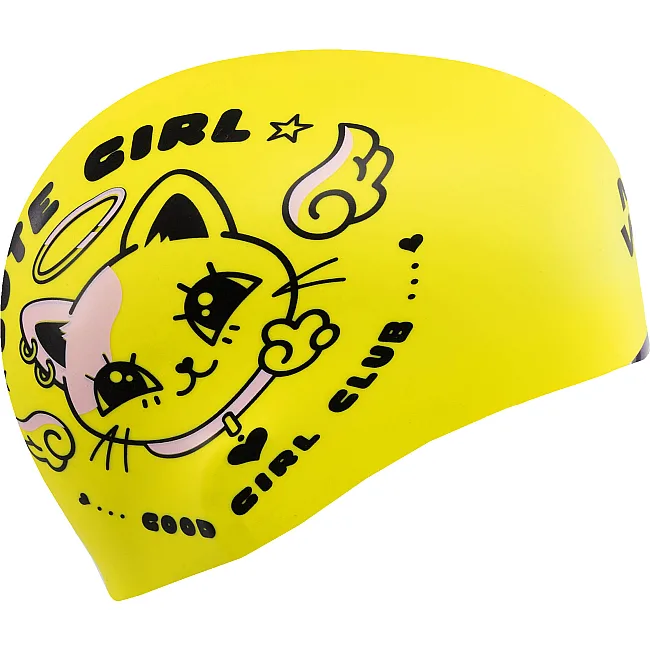 Двухсторонняя шапочка для плавания силиконовая для взрослых MADWAVE Cuties reversible M055432 (Фиолетовый-салатовый)