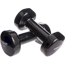 Гантели для фитнеса виниловые ZELART Beauty TA-5225-4 (Черный)