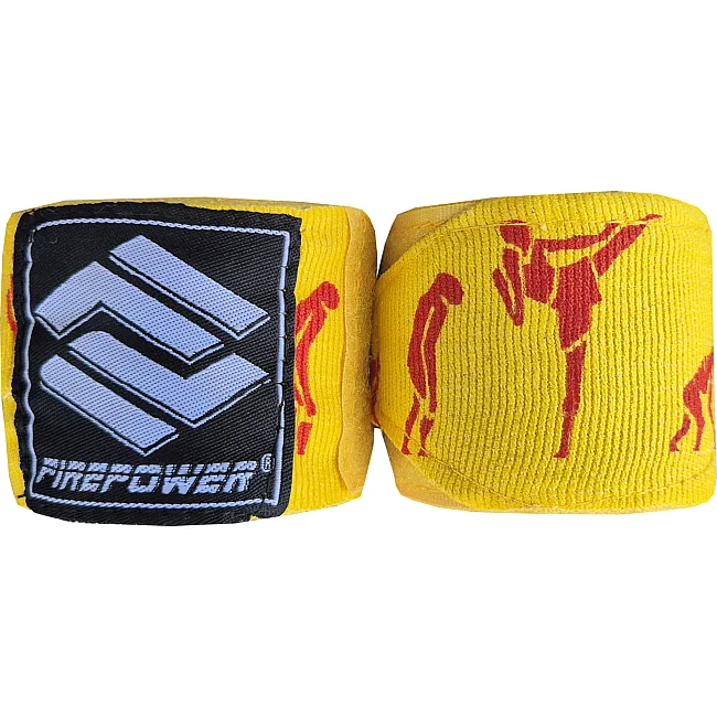 Бинты боксерские эластичные Firepower FPHW7 Fighter Yelow 4м