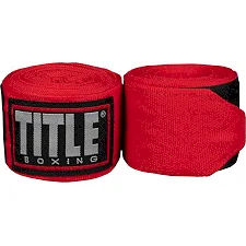 Бинты боксерские эластичные TITLE Boxing Fight Back Semi-Elastic 4,5м Красные