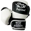 Боксерские перчатки Thai Professional BG7 Черные с белым Боксерские перчатки Thai Professional BG7 Черные с белым