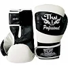 Боксерские перчатки Thai Professional BG7 Черные с белым
