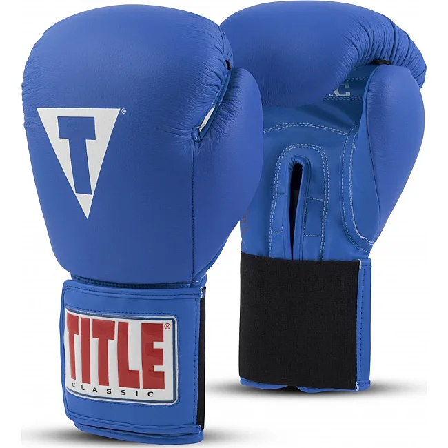 Боксерские перчатки TITLE Classic Originals Leather Training Gloves Elastic 2.0 Синие