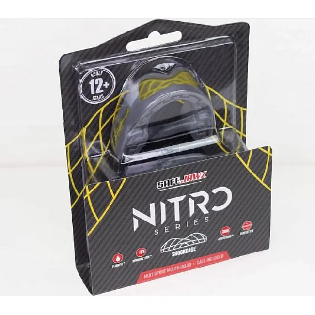 Капа SAFEJAWZ Nitro Series Серая с салатовым