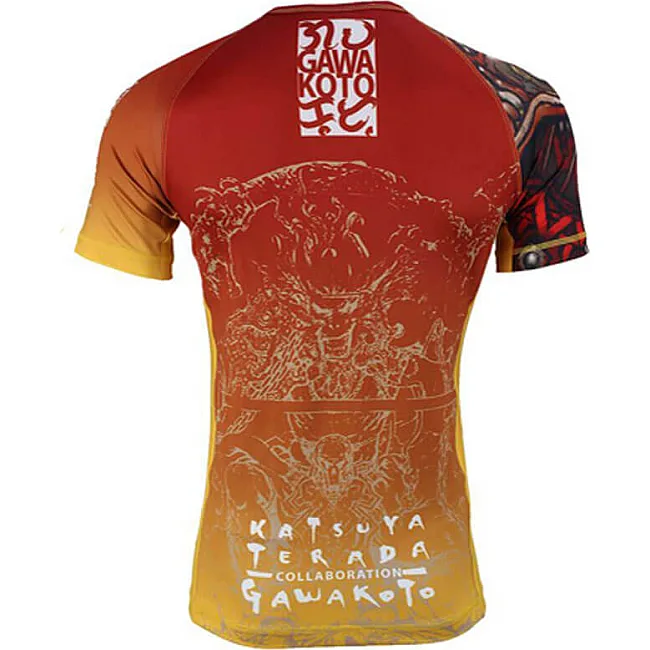 Рашгард з коротким рукавом Gawakoto Monkey King Orange Принт
