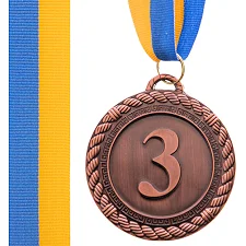 Медаль спортивная с лентой SP-SPORT GREEK C-6860 ø6,5см (Бронзовый)