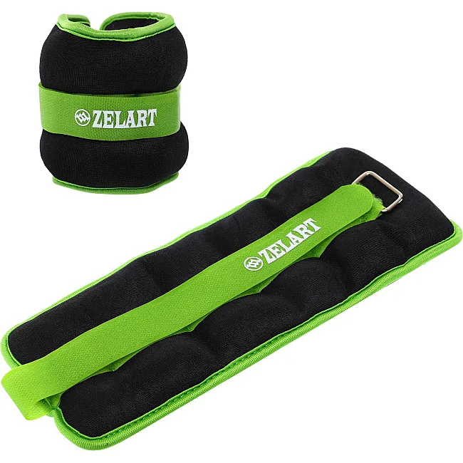 Утяжелители для ног и рук ZELART FI-2502-2 2x1кг (Салатовый)