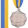 Медаль спортивная с лентой SP-SPORT FLIE SP-SPORT C-3175 ø5см (Серебряный)