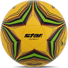 Футбольный мяч SELECTAR TING MATCH 4 HYBRID SB3154C-05 №4 PU (Желтый-салатовый)