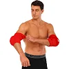 Налокотники спортивные с фиксирующим ремнем и амортизирующей вставкой HARD TOUCH CO-8897 2шт (Красный)
