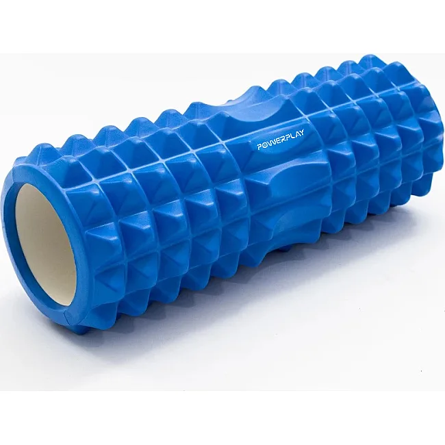 Массажный ролик (роллер) PowerPlay 4405 EVA Massage Roller Синий (33x12см.)