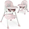 Стульчик для кормления со столиком Ricokids Milo 79 х 62 х 94 см - розовато-белый
