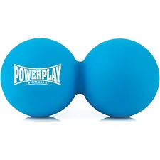 Масажний силіконовий подвійний м'яч PowerPlay PP-4355 Silicone Lacrosse Peanut Ball (6.3*12.6см.) Синій
