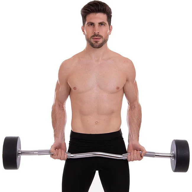 Штанга неразборная с фиксированным весом изогнутая полиуретановая ZELART

 TA-2690-40 длина-111см 40кг